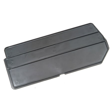 Quantum Storage Systems Hang & Stack Storage Bin, Plastic, Black, 3 in H DUS220